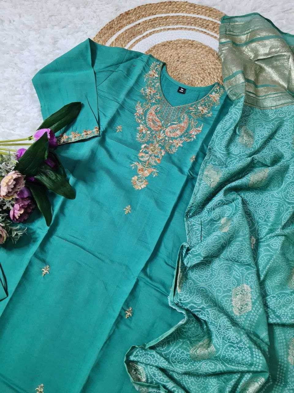 Viscose Casual Long Embroidered Kurti - MYLUXURY LANE ENTERPRISE